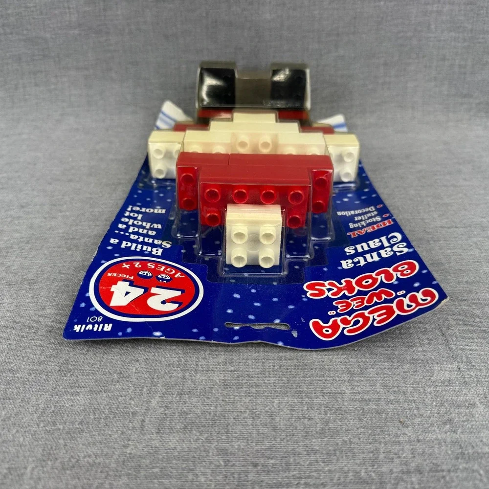 Vintage 1990 Mega Wee Bloks Santa Claus Ritvik 801 24 Piece Set New Sealed